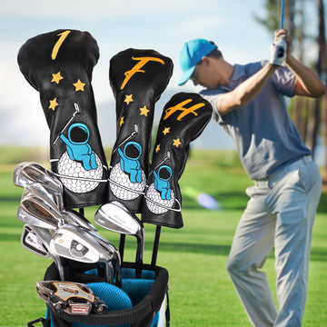 Blue Astronauts Driver Putter Head Cover Set